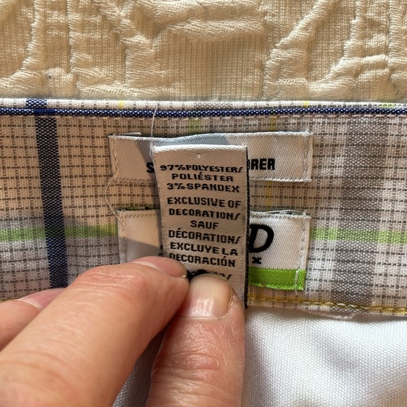 Gray white yellow blue green izod performx size 4 skort w/white shorts attached - Picture 9 of 15